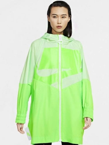 01CT0871376Women’sNSW Wind Runner Oversized JacketGreen Neon - NIKE - BALAAN 1