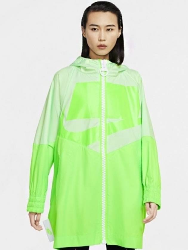 01CT0871376Women’sNSW Wind Runner Oversized JacketGreen Neon - NIKE - BALAAN 1