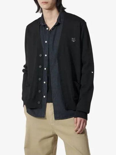 Bold Fox Head Patch Regular Cardigan Black - MAISON KITSUNE - BALAAN 2