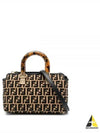 By The Way Mini Raffia Boston Tote Bag Black - FENDI - BALAAN 2