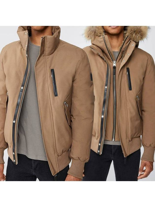 Dixon Nordic Tech Down Natural Fur Bomber Jacket Light Camel - MACKAGE - BALAAN.