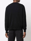 Face Patch Crew Neck Knit Top Black - ACNE STUDIOS - BALAAN 6