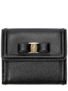 Women's Vara Ribbon Half Wallet Black - SALVATORE FERRAGAMO - BALAAN 2