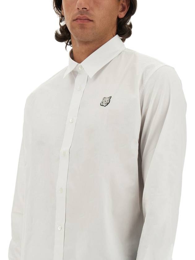 Bold Fox Head Long Sleeve Shirt White - MAISON KITSUNE - BALAAN 5