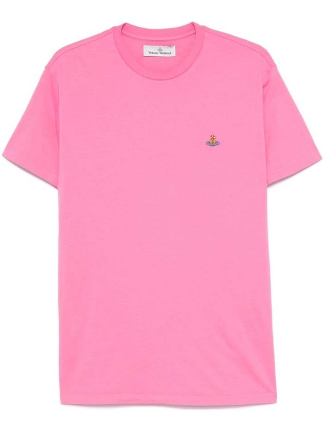 ORB Logo Cotton Short Sleeve T-Shirt Pink - VIVIENNE WESTWOOD - BALAAN 1