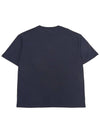 Logo Print Crew Neck Short Sleeve T-Shirt Navy - A.P.C. - BALAAN 3