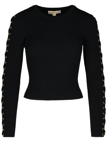 Michael Kors Black Viscose Blend Sweater - MICHAEL KORS - BALAAN 1