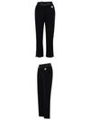 Waist Panel Logo Patch Track Pants Black - MONCLER - BALAAN 5