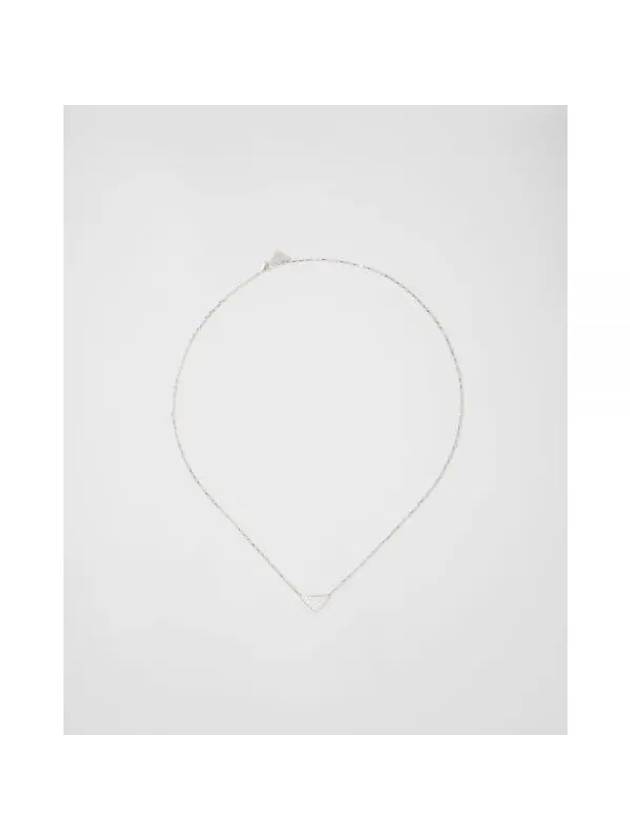 Eternal Gold Micro Triangle Pendant Necklace White and Diamonds White Gold 1JCA382FPFF020I - PRADA - BALAAN 1