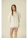 24 Veronica Women’s Loose Shirt_ Ivory - VIBEREEN - BALAAN 5