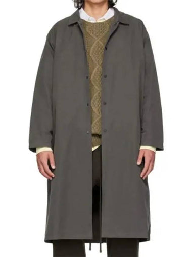 ESSENTIALS Essentials Cotton Blend Twill Long Coat Gray - FEAR OF GOD ESSENTIALS - BALAAN 1