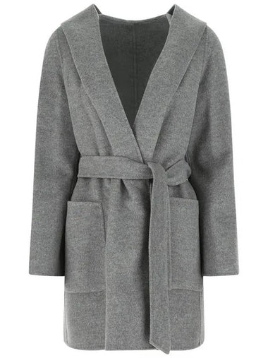 TONDO Reversible Wool Hooded Coat Gray 60860319 051 - MAX MARA - BALAAN 1