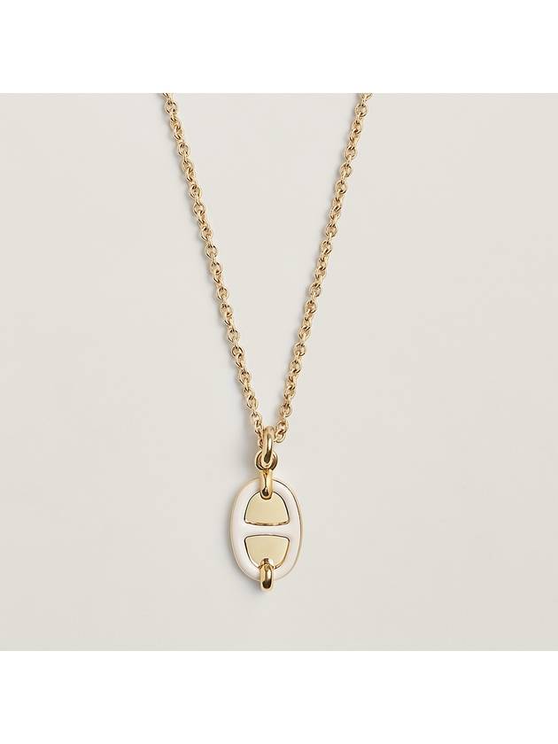 Women's Mini Maillon Necklace Crème Gold - HERMES - BALAAN 3