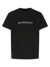 Reverse Logo Short Sleeve T-Shirt Black - GIVENCHY - BALAAN 2