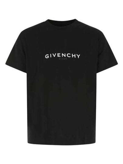 Reverse Logo Short Sleeve T-Shirt Black - GIVENCHY - BALAAN 2