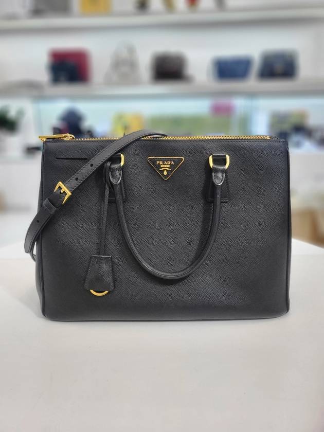 1BA274 Galleria Saffiano Lux Double Zip Shoulder Bag - PRADA - BALAAN 2