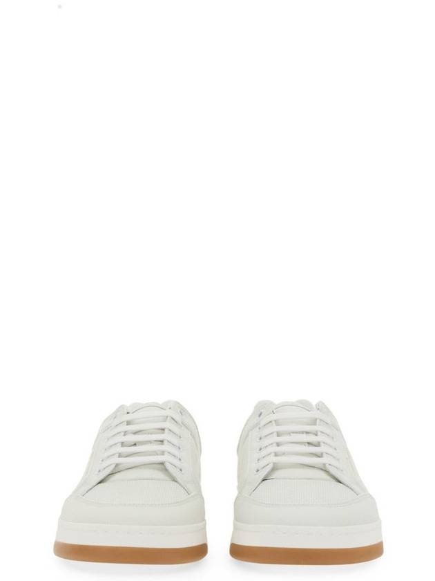 SL 61 Logo Signature Leather Low Top Sneakers White - SAINT LAURENT - BALAAN 10