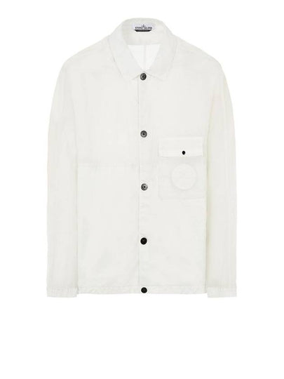 Lamy Button Pocket Long Sleeve Shirt White - STONE ISLAND - BALAAN 2