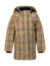 Kids Vintage Check Hooded Down Jacket Beige - BURBERRY - BALAAN 3