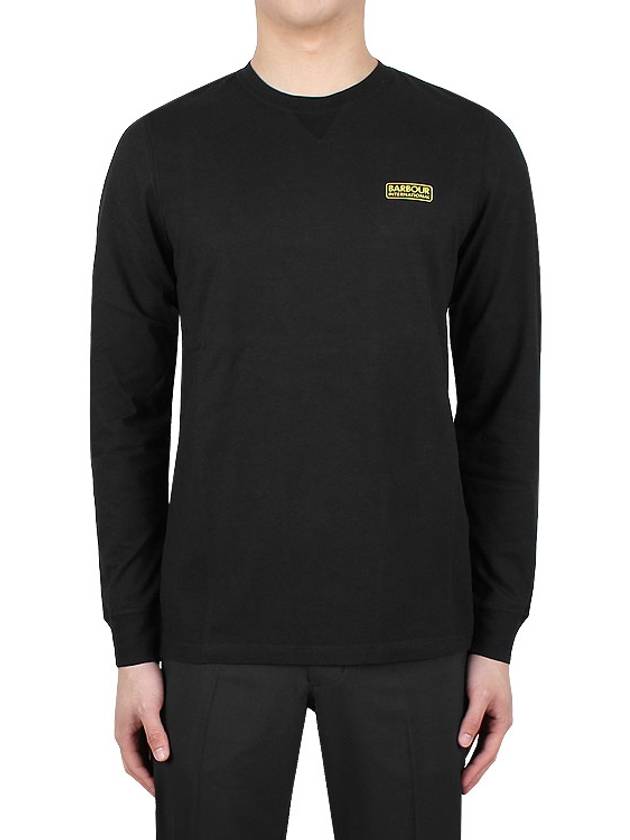 Logo Essential Cotton Long Sleeve T-Shirt Black - BARBOUR - BALAAN 3