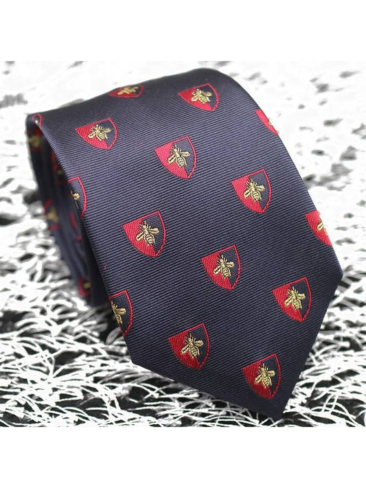 Bee Logo Silk Tie Navy - GUCCI - BALAAN 2