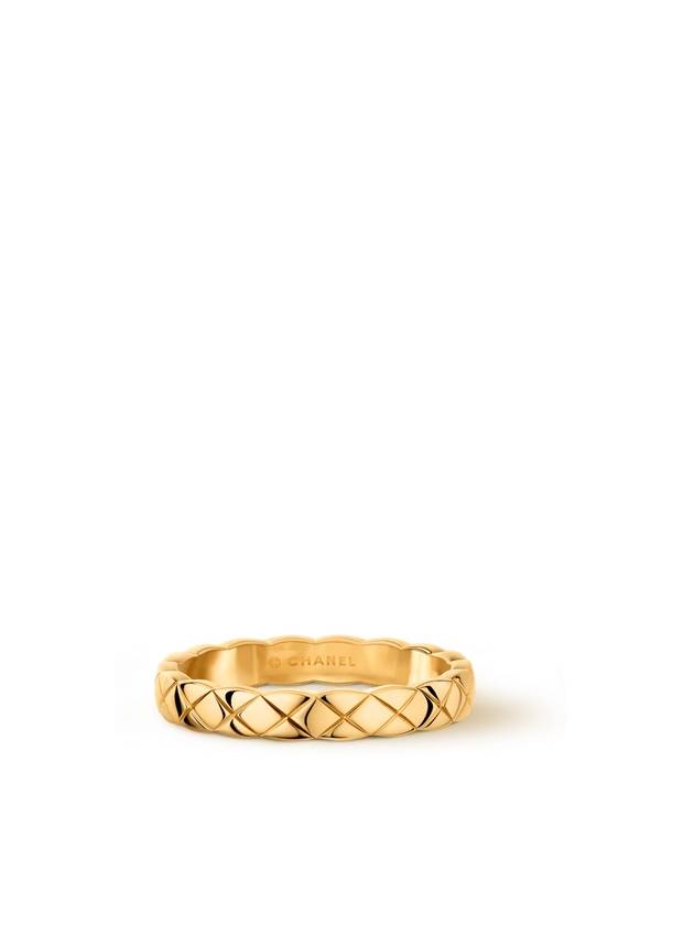 Coco Crush Quilted Motif Mini 18K Ring Gold - CHANEL - BALAAN 7