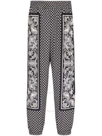 Balmain Mini Monogram Paisley Print Trousers, Brand Size 48 (US Size 38) - BALMAIN - BALAAN 1