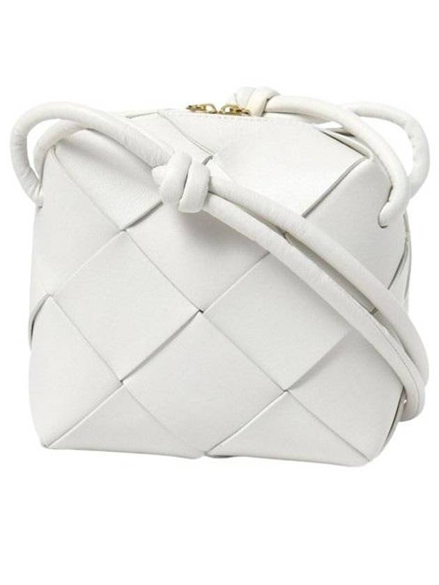 Cassette Intrecciato Mini Shoulder Bag White - BOTTEGA VENETA - BALAAN 2