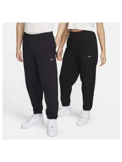 Solo Swoosh Fleece Track Pants Black - NIKE - BALAAN 2