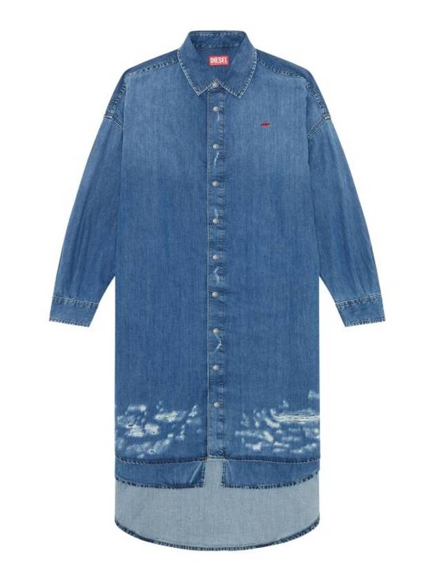 DE Davis L Denim Long Dress Blue - DIESEL - BALAAN 2