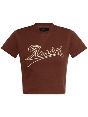 Amiri Patterned T-shirt, Women's, Burgundy - AMIRI - BALAAN 1