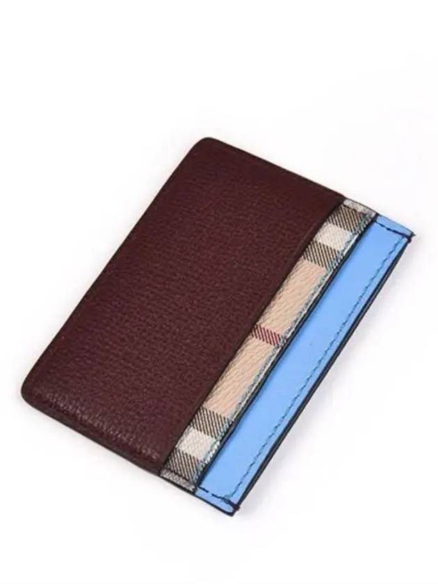 Vintage check card wallet burgundy blue 4065209 - BURBERRY - BALAAN 4