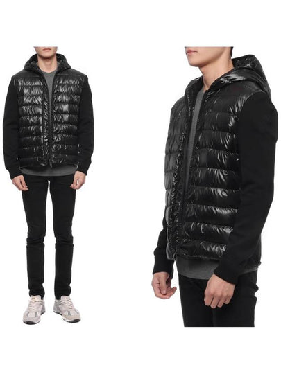 Men's Padded Cotton Cardigan Black - MONCLER - BALAAN 2