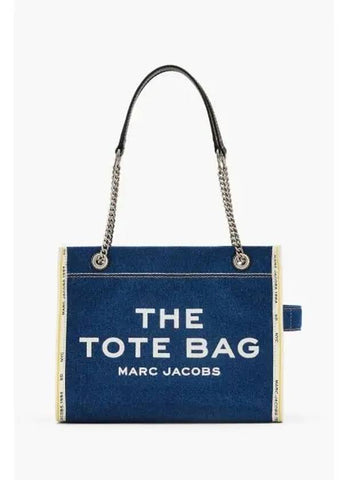 Denim Chain The Medium Tote Dark Wash MBBAW24023BUX - MARC JACOBS - BALAAN 1