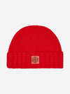 Logo Patch Wool Beanie Red - STONE ISLAND - BALAAN 2