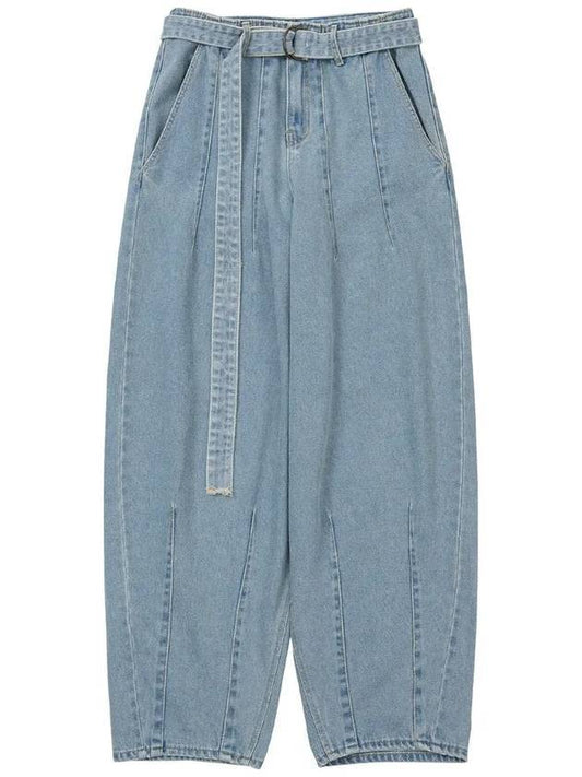 Oversized Washed Wide Jeans Sky Blue - AJOBYAJO - BALAAN 1