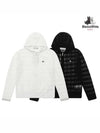 square pattern mini hood full zip-up 2812LAVM - BLACK&WHITE - BALAAN 1