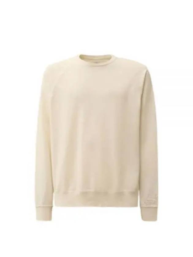 Light Fleece Logo Crew Neck Sweatshirt White - CP COMPANY - BALAAN 2