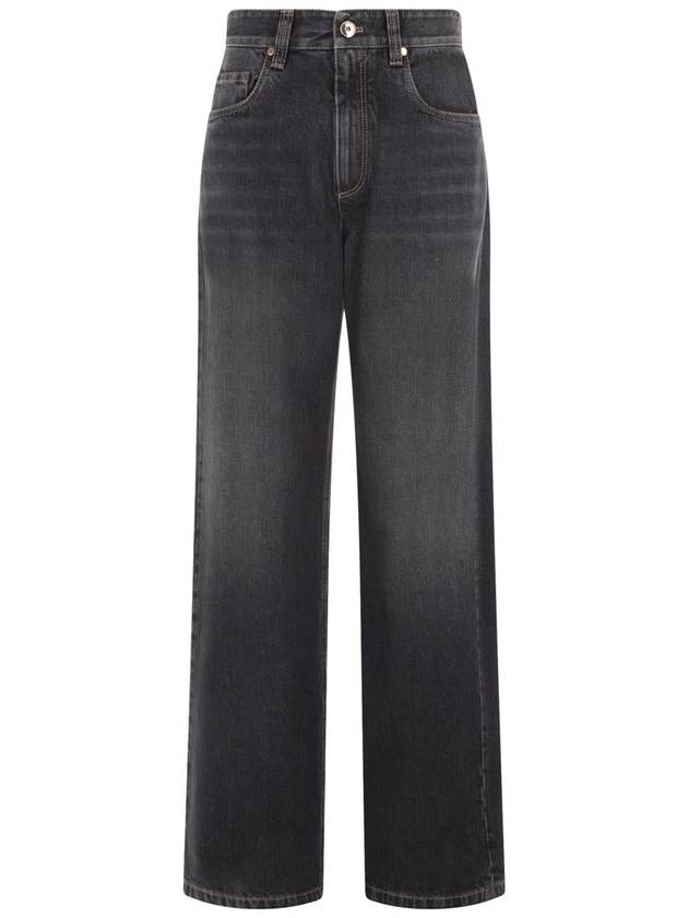 High Rise Wide Jeans MA095P5808C8999 - BRUNELLO CUCINELLI - BALAAN 2