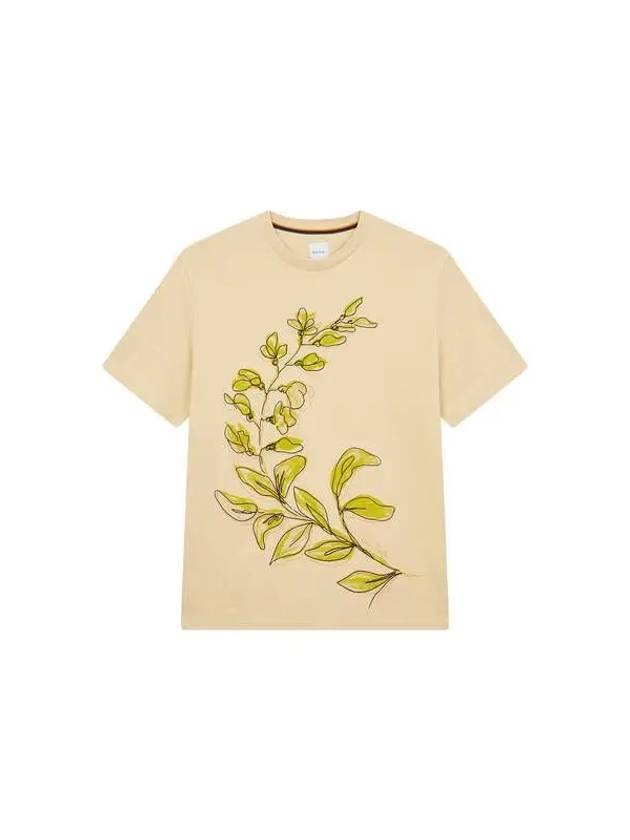 Floral point cotton t shirt beige - PAUL SMITH - BALAAN 1