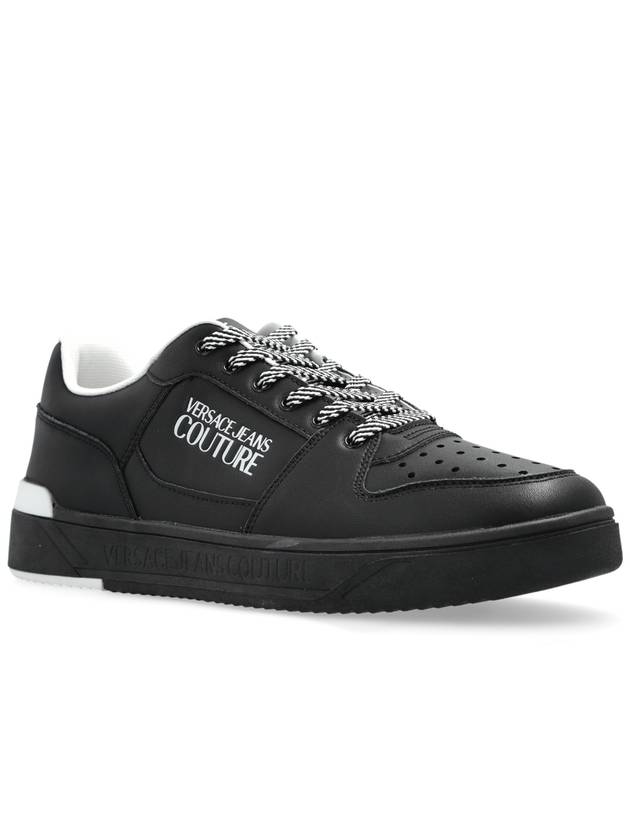 Versace Jeans Couture Sneakers With Printed Logo, Men's, Black - VERSACE - BALAAN 4