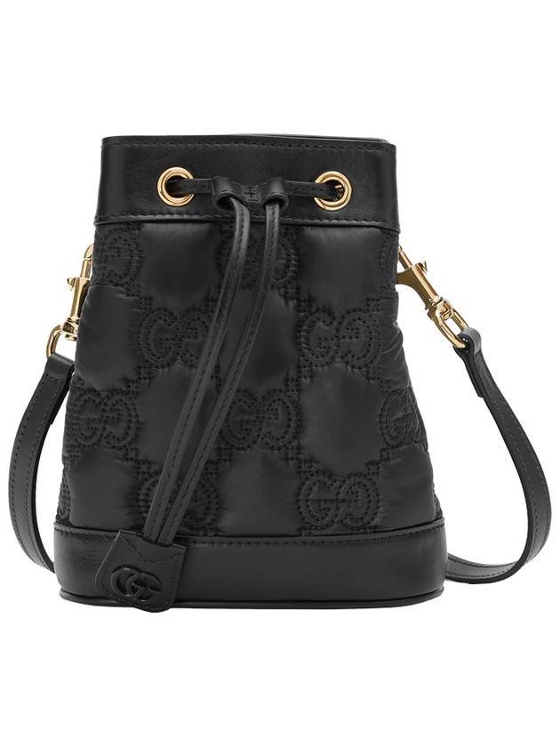 GG Matelasse Leather Bucket Bag Black - GUCCI - BALAAN 1