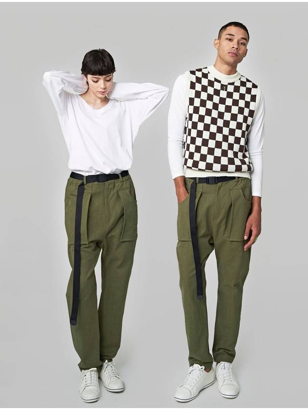 Patch Pocket Baggy Pants Khaki - ATHPLATFORM - BALAAN 2