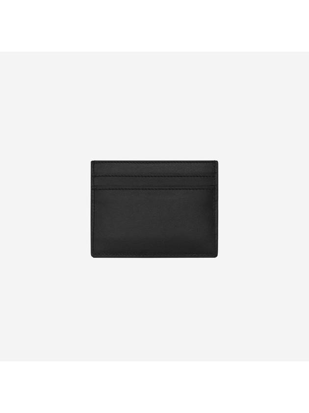 Monogram Card Case in Smooth Leather Black - SAINT LAURENT - BALAAN 3