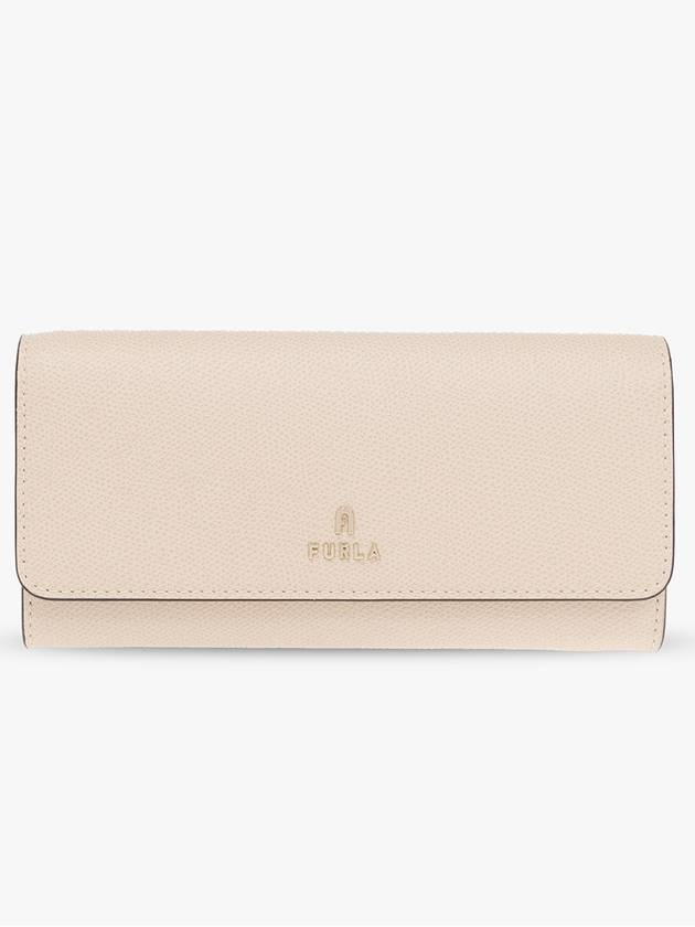 Furla Leather Wallet With Logo, Women's, Beige - FURLA - BALAAN 1