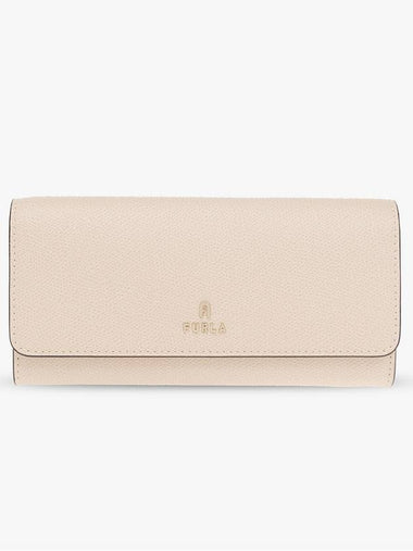 Furla Leather Wallet With Logo, Women's, Beige - FURLA - BALAAN 1