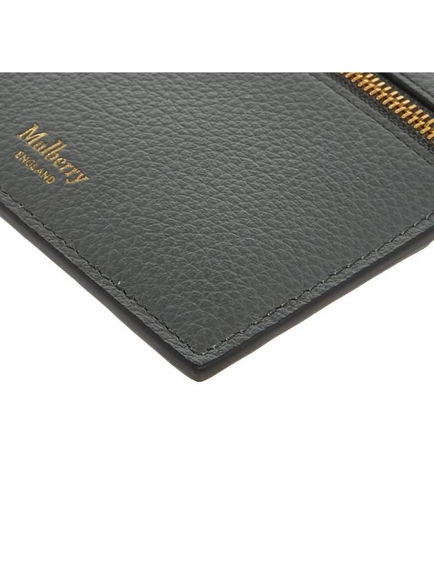 Classic Grain Leather Zipped Card Holder Charcoal - MULBERRY - BALAAN 9