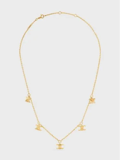 Triomphe Stud Brass Necklace Gold - CELINE - BALAAN 2