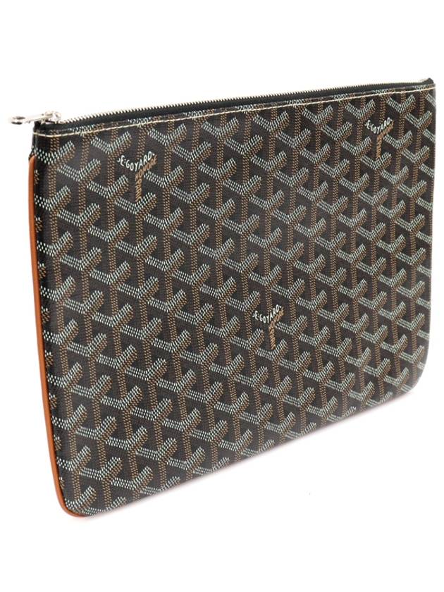 APMSENAT2 MM Black Tan Goyadin Canvas Senna Clutch - GOYARD - BALAAN 2