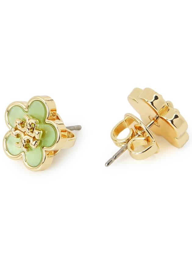 Kira Flower Stud Earrings Green - TORY BURCH - BALAAN 4